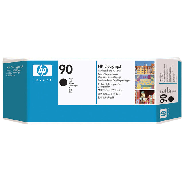 Original HP 90 (C5054A) Black Printhead & Cleaner Cartridge