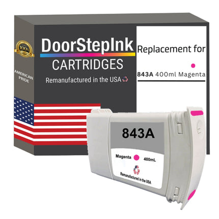 DoorStepInk Brand for HP 843A Magenta Remanufactured in the USA Ink Cartridge-C1Q59A