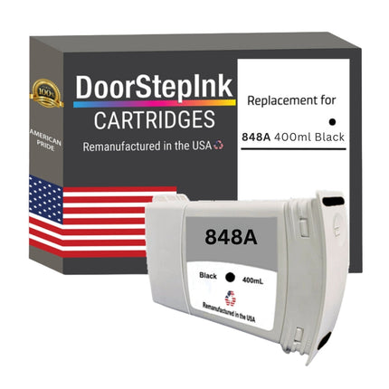 DoorStepInk Brand for HP 848A Black Remanufactured in the USA Ink Cartridge-F9J82A