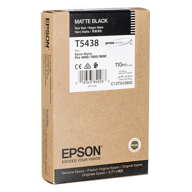 Original Epson T5438 110ml Matte Black Ink Cartridge