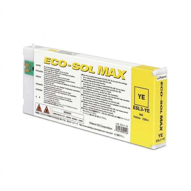 Roland Eco-Sol Max ESL3-4YE Solvent Ink Cartridge 440ml Yellow