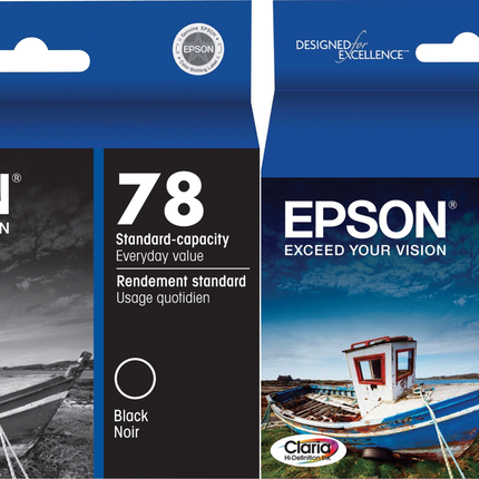 Epson 78 Claria black, Cyan, Light Cyan, Magenta, Light Magenta, Yellow Ink Cartridges, Pack Of 6, T078920
