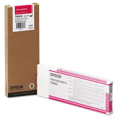  Epson (T606) 220ml Vivid Magenta Ink Cartridge, T606300