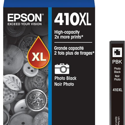 Epson 410XL Claria Premium High-Yield Photo Black Ink Cartridge, T410XL120-S