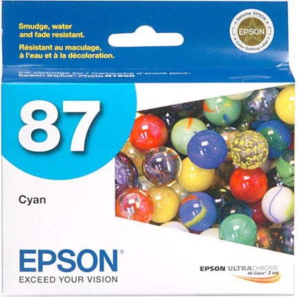 Original Epson 87 (T0872) Cyan Ink Cartridge