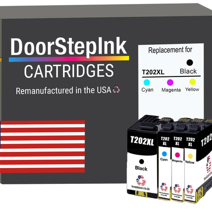 DoorStepInk Brand for Epson T202XL High Yield Remanufactured in USA Ink Cartridge,4-Pack