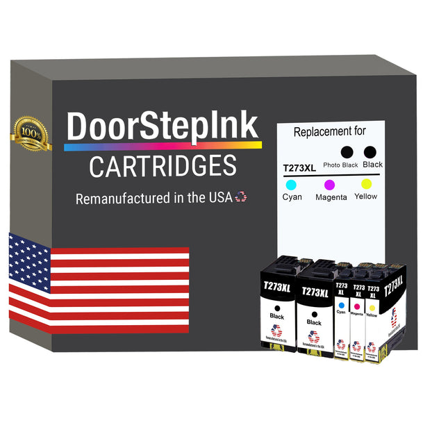 DoorStepInk Brand for Epson T273XL High Yield Remanufactured in USA Ink Cartridge,5-Pack