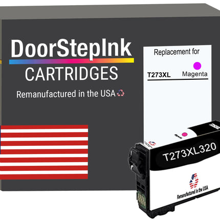 DoorStepInk Brand for Epson T273XL High Yield Magenta Remanufactured in USA Ink Cartridge,T273XL320