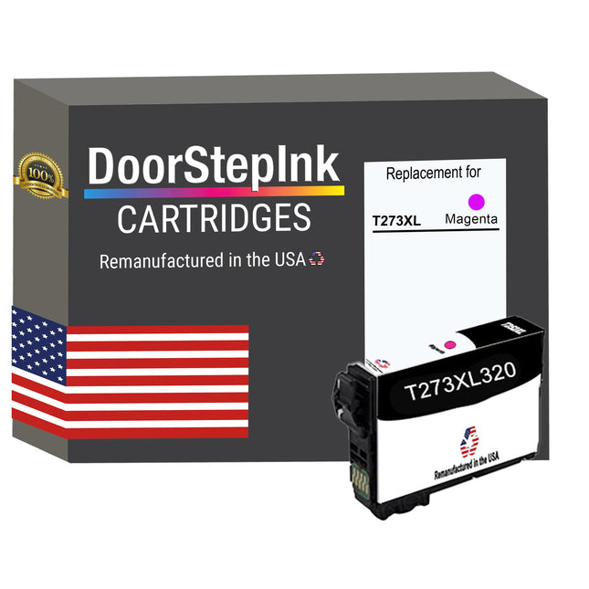 DoorStepInk Brand for Epson T273XL High Yield Magenta Remanufactured in USA Ink Cartridge,T273XL320