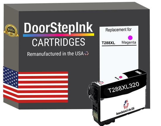 DoorStepInk Brand for Epson T288XL High Yield  Magenta Remanufactured in USA Ink Cartridge, T288XL320-S