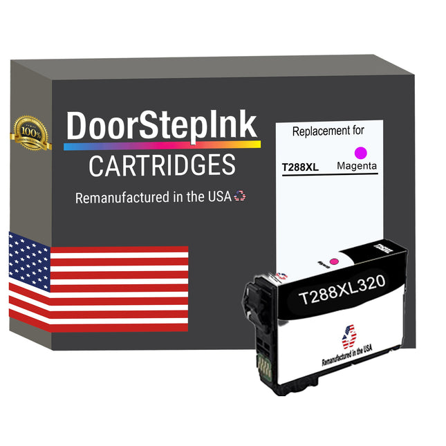 DoorStepInk Brand for Epson T288XL High Yield  Magenta Remanufactured in USA Ink Cartridge,T288XL320