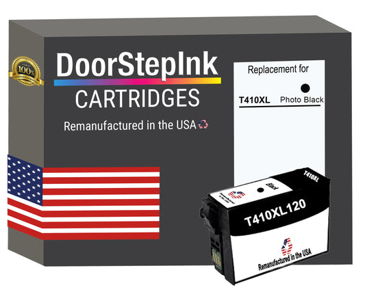 DoorStepInk Brand for Epson T410XL High Yield Photo Black Remanufactured in USA Ink Cartridge,T410XL120