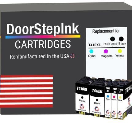 DoorStepInk Brand for Epson T410XL High Yield Remanufactured in USA Ink Cartridge,5-Pack