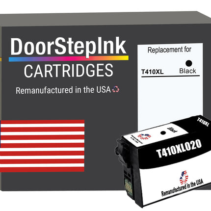 DoorStepInk Brand for Epson T410XL High Yield Black Remanufactured in USA Ink Cartridge,T410XL020