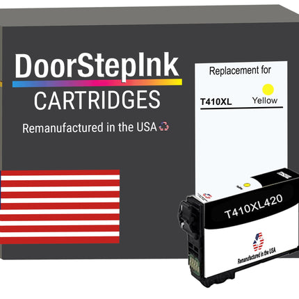 DoorStepInk Brand for Epson T410XL High Yield  Yellow Remanufactured in USA Ink Cartridge,T410XL420