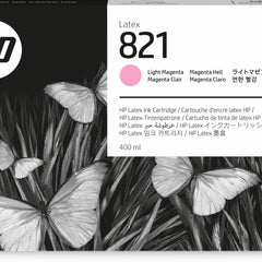 Genuine HP 821 400ml High-Yield Light Magenta Latex Ink Cartridge, G0Y91A