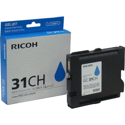 Genuine Ricoh GC31CHHigh Yield Cyan Inkjet Cartridge