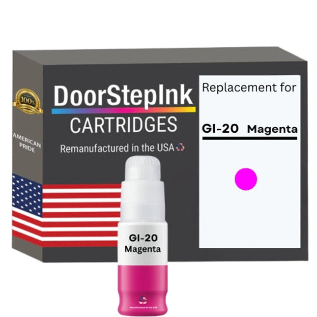 DoorStepInk Brand Replacement For Canon GI-20 (3395C001) 70 ml Magenta Ink Bottle Made in the USA
