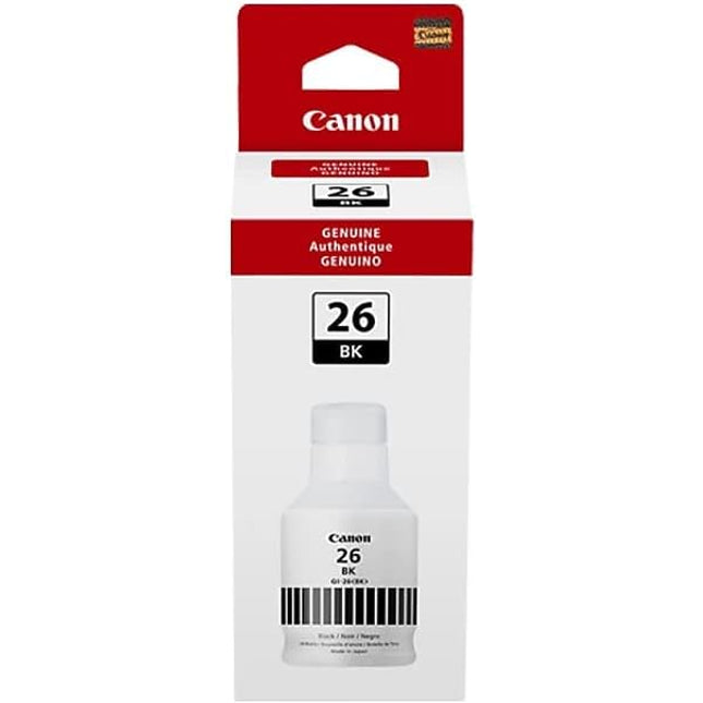 Genuine Canon GI-26 High Yield Black Ink Cartridge, 4409C001