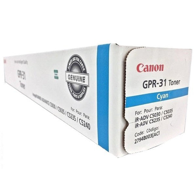 Original Canon GPR-31 Standard Yield Cyan Toner Cartridge, 2794B003 