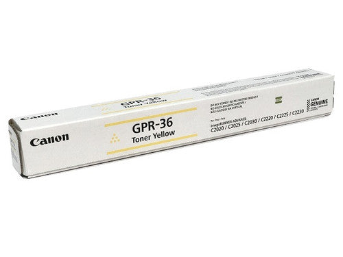 Original Canon GPR-36 Standard Yield Yellow Toner Cartridge, 3785B003AA