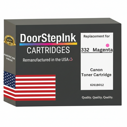 DoorStepInk Brand For Canon 332 High Yield Magenta Remanufactured in the USA Toner Cartridge, 6261B012