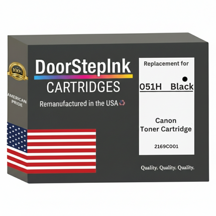 DoorStepInk Brand For Canon 051H High Yield Black Remanufactured in the USA Toner Cartridge, 2169C001