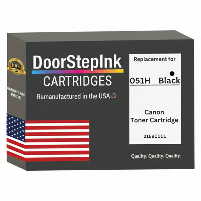 DoorStepInk Brand For Canon 051H High Yield Black Remanufactured in the USA Toner Cartridge, 2169C001