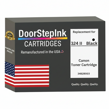 DoorStepInk Brand For Canon 324 II High Yield Black LaserJet Toner Remanufactured in the USA Cartridge, 3482B003