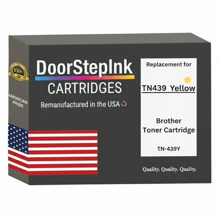 DoorStepInk Brand For Brother TN439Y High Yield Yellow Remanufactured in the USA Toner Cartridge,TN439Y