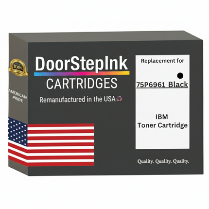 DoorStepInk Brand For IBM IP1532 High Yield Black Remanufactured in the USA LaserJet Toner Cartridge,75P6961