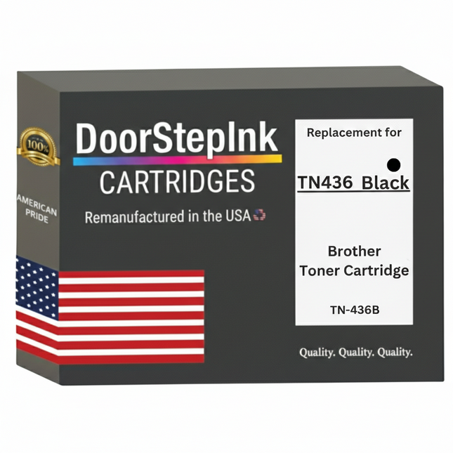 DoorStepInk Brand For Brother TN436B High Yield Black Remanufactured in the USA Toner Cartridge,TN436B
