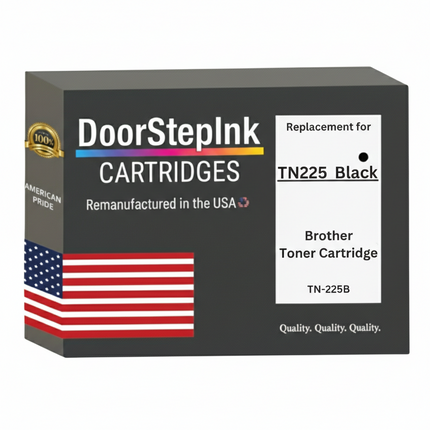 DoorStepInk Brand For Brother TN225B High Yield Black Remanufactured in the USA Toner Cartridge,TN225B