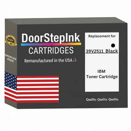 DoorStepInk Brand For IBM IP1832 High Yield Black Remanufactured in the USA LaserJet Toner Cartridge,39V2511