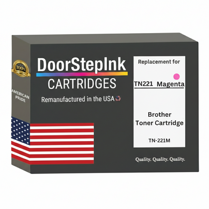 DoorStepInk Brand For Brother TN221M High Yield Magenta  Remanufactured in the USA Toner Cartridge,TN221M