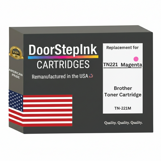 DoorStepInk Brand For Brother TN221M High Yield Magenta  Remanufactured in the USA Toner Cartridge,TN221M