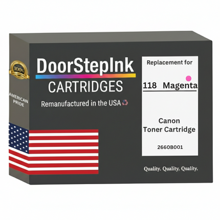 DoorStepInk Brand For Canon 118 High Yield Magenta Remanufactured in the USA Toner Cartridge, 2660B001