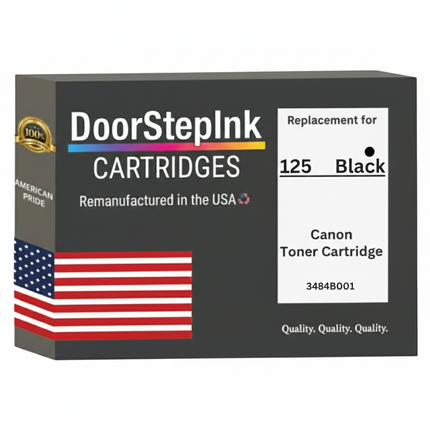 DoorStepInk Brand For Canon 125 High Yield Black Remanufactured in the USA Toner Cartridge,3484B001