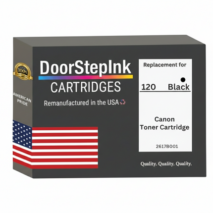 DoorStepInk Remanufactured in the USA For Canon 120 High Yield Black LaserJet Toner Cartridge, 2617B001