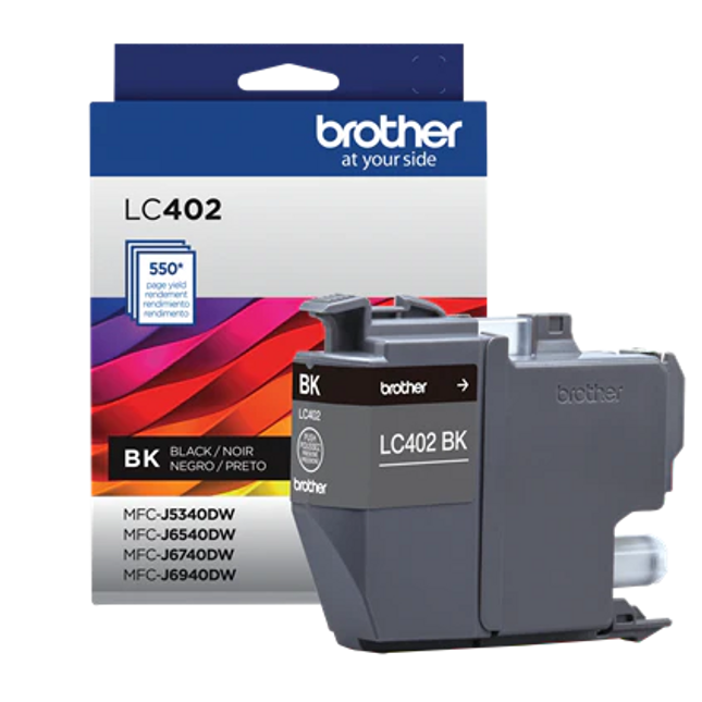 Genuine Brother LC402BK Standard Yield Black Ink Cartridge