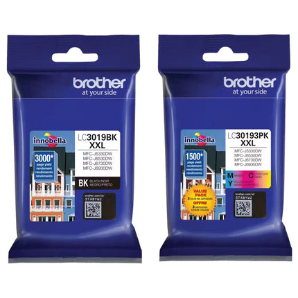 Genuine Brother LC3019 Super High Yield Color Ink 4-Pack