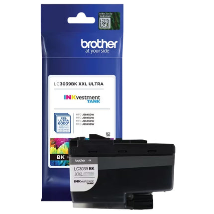 Genuine Brother LC3039 Ultra High Yield Black Ink Cartridge, LC3039BK