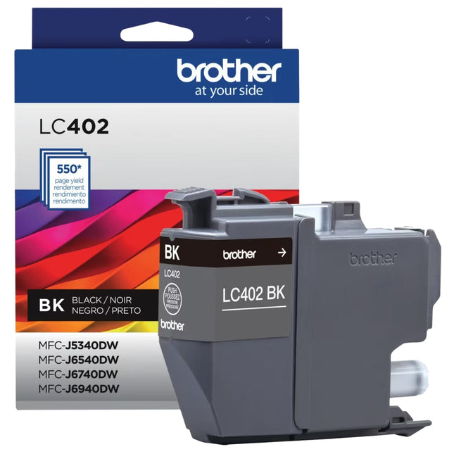 Genuine Brother LC402BK Standard Yield Black Ink Cartridge