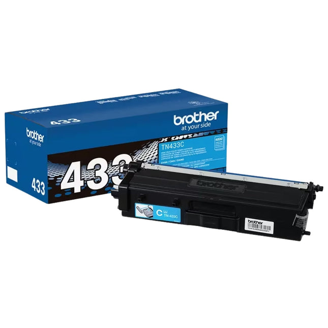 Genuine Brother TN-433 Cyan High-Yield Toner Cartridge, TN433C