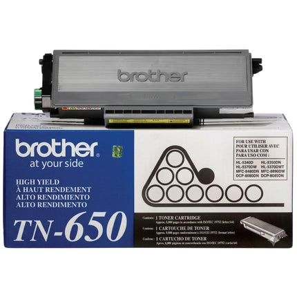 Genuine Brother TN-650 High-Yield Black Toner Cartridge