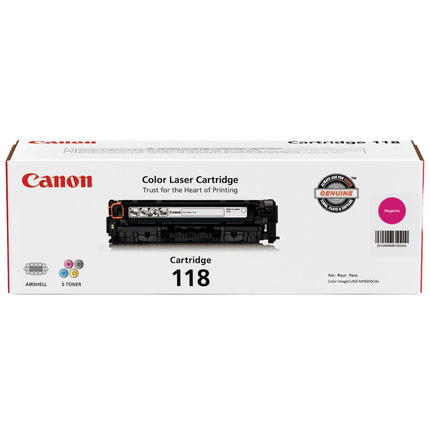 Genuine Canon 118 High-Yield Magenta Toner Cartridge, 2660BOO1AA
