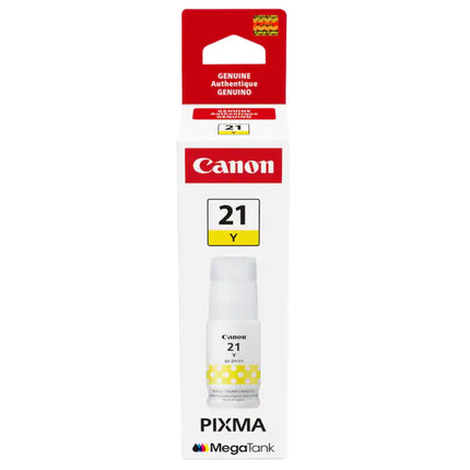 Genuine Canon GI-21 Standard Yield Yellow Ink Bottle, 4539C001