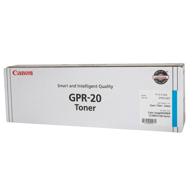 Genuine Canon GPR-20 Cyan Toner Cartridge, 1068B001