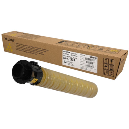 Genuine Ricoh MP C3503 Standard-Yield Yellow Toner Cartridge, 841818