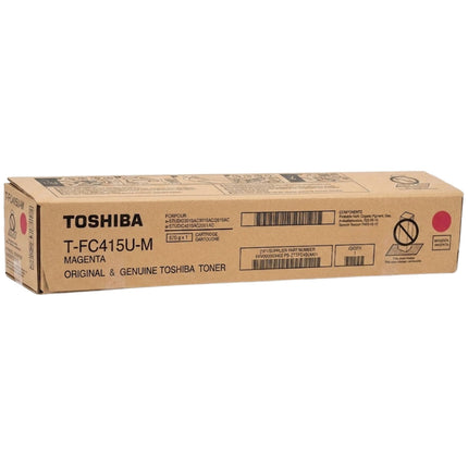 Genuine Toshiba TFC415UM Standard Yield Magenta Toner Cartridge, T-FC415U-M
